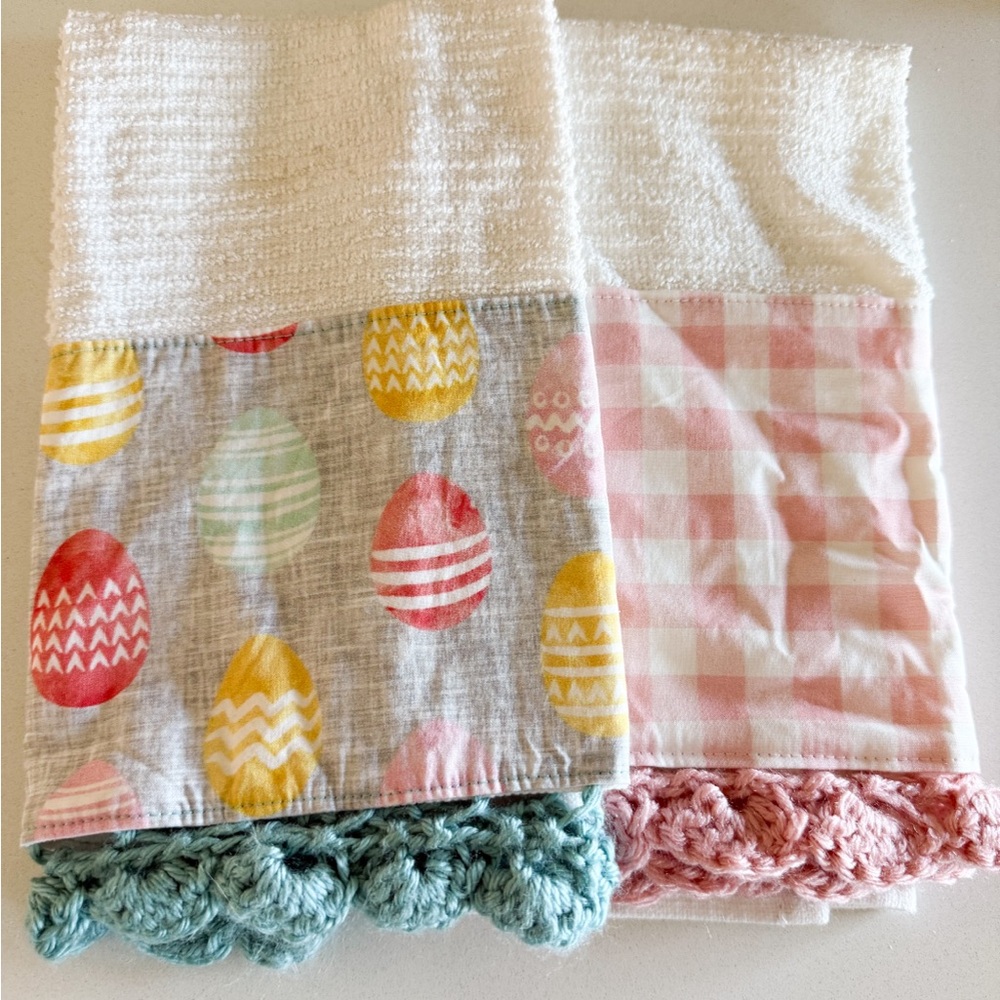 Easter Egg and Gingham Holiday Towels